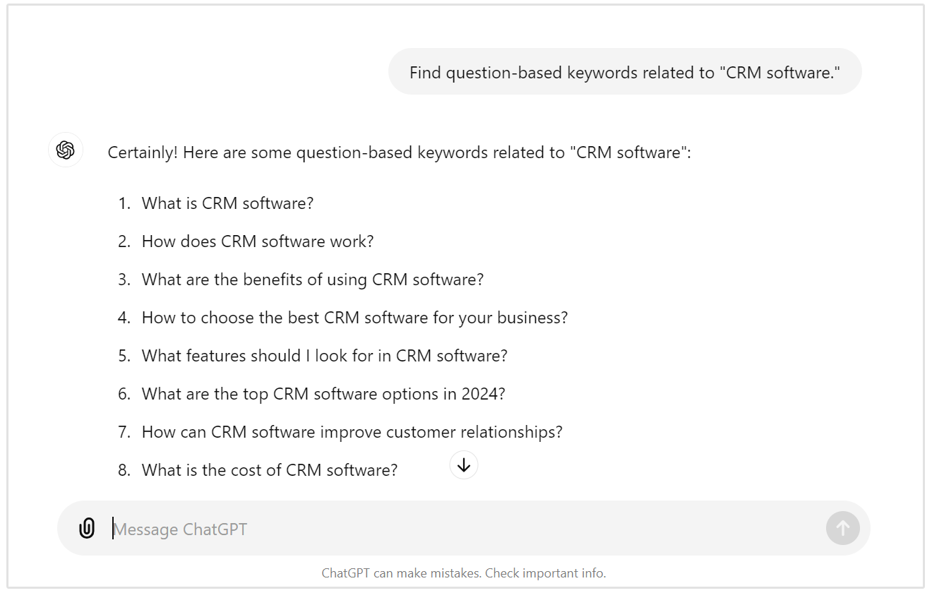 chatgpt prompts for keyword research